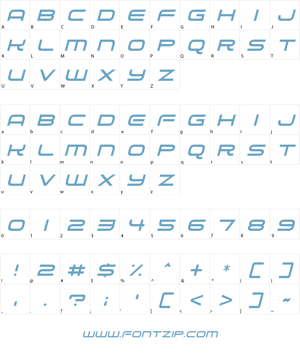 Alien Robot Font Character